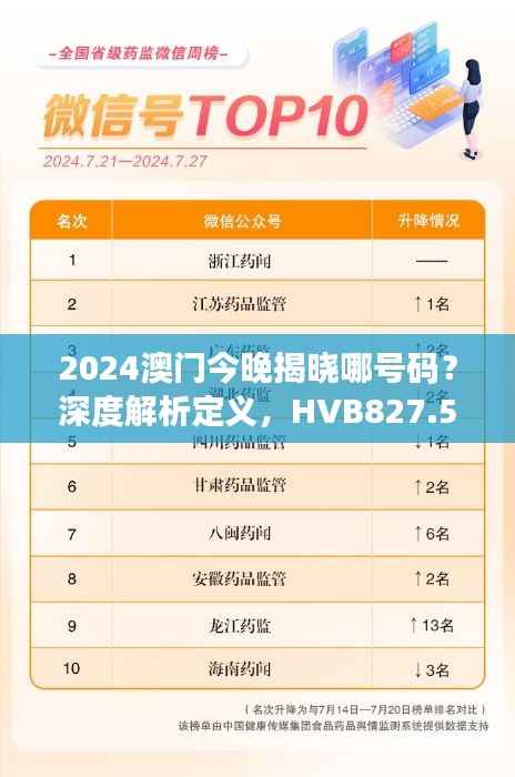 2024澳门今晚揭晓哪号码?深度解析定义,HVB827.56前瞻预测