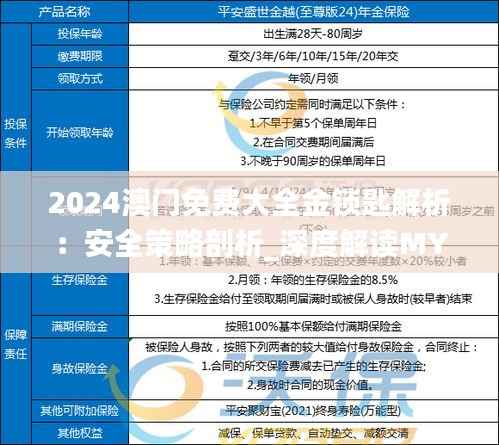 2024澳门免费大全金锁匙解析:安全策略剖析_深度解读MYL304.91