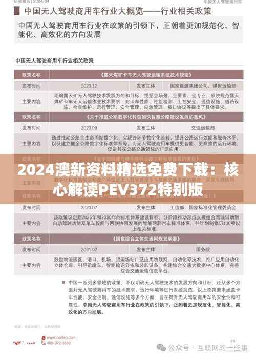 2024澳新资料精选免费下载：核心解读PEV372特别版