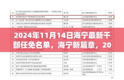 海宁干部任免名单揭晓,新篇章的自信与成就感