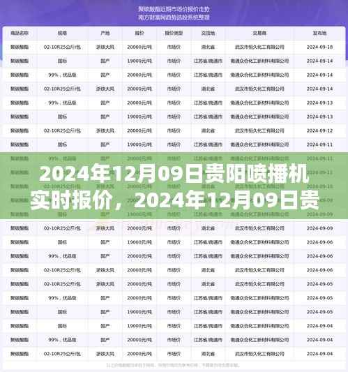 2024年12月09日贵阳喷播机实时报价及选购指南,深度解析与报价大全