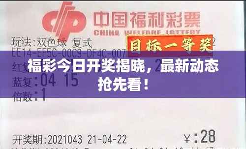福彩今日开奖揭晓,最新动态抢先看!